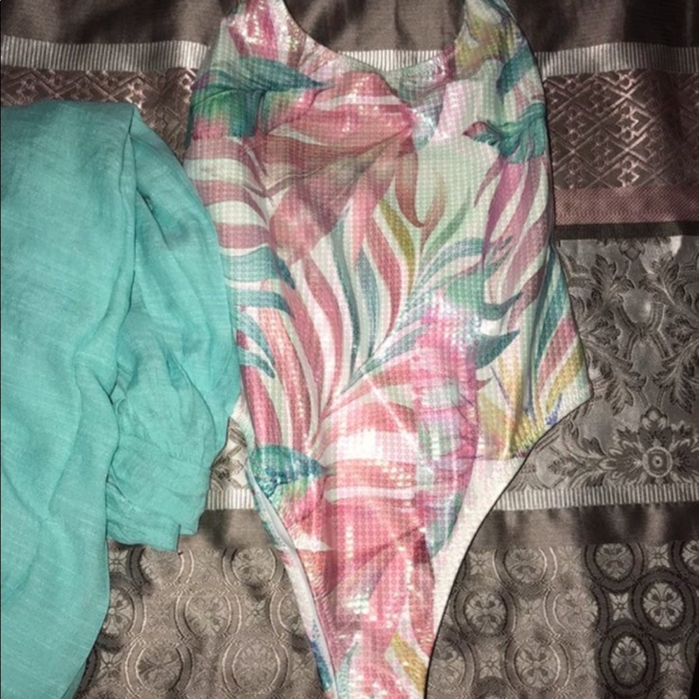 2 bathing suits with cover ups a